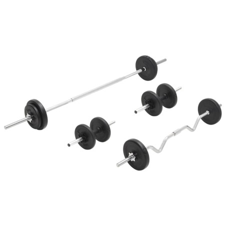 vidaXL Juego de barras y pesas 30 kg