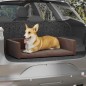 vidaXL Cama de maletero coche de perros aspecto de lino marrón 70x45cm vidaXL Cama de maletero coche de perros aspecto de lino marrón 70x45cm