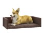 vidaXL Cama de maletero coche de perros aspecto de lino marrón 70x45cm vidaXL Cama de maletero coche de perros aspecto de lino marrón 70x45cm