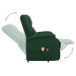 vidaXL Sillón de masaje elevable tela verde oscuro vidaXL Sillón de masaje elevable tela verde oscuro