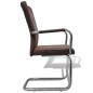 vidaXL Sillas de comedor voladizas 2 unidades leathaire marrón vidaXL Sillas de comedor voladizas 2 unidades leathaire marrón