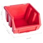 vidaXL Kit de cajas de almacenaje 8 pzas panel de pared rojo negro vidaXL Kit de cajas de almacenaje 8 pzas panel de pared rojo negro
