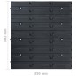 vidaXL Kit de cajas de almacenaje 8 pzas panel de pared rojo negro vidaXL Kit de cajas de almacenaje 8 pzas panel de pared rojo negro