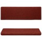 vidaXL Alfombrillas de escalera 10 unidades rojo burdeos 65x21x4 cm vidaXL Alfombrillas de escalera 10 unidades rojo burdeos 65x21x4 cm