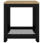vidaXL Mesita auxiliar MDF y hierro marrón claro y negro 40x40x45 cm vidaXL Mesita auxiliar MDF y hierro marrón claro y negro 40x40x45 cm
