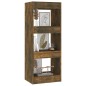 vidaXL Estantería/divisor madera ingeniería roble ahumado 40x30x103 cm