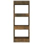 vidaXL Estantería/divisor madera ingeniería roble ahumado 40x30x103 cm