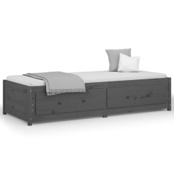 vidaXL Sofá cama de madera maciza de pino 90x190 cm
