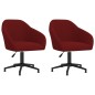 vidaXL Sillas de comedor giratorias 2 uds terciopelo rojo vino tinto vidaXL Sillas de comedor giratorias 2 uds terciopelo rojo vino tinto