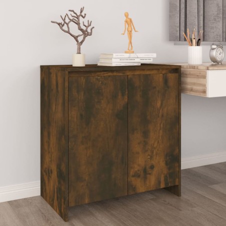 vidaXL Aparador madera contrachapada color roble ahumado 70x41x75 cm