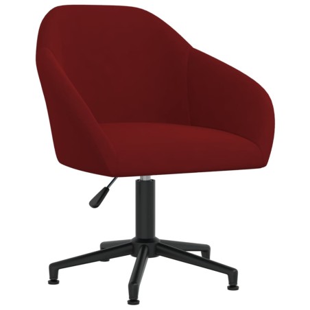 vidaXL Sillas de comedor giratorias 2 uds terciopelo rojo vino tinto