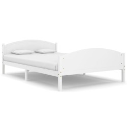 vidaXL Estructura de cama de madera maciza de pino blanco 140x200 cm