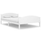 vidaXL Estructura de cama de madera maciza de pino blanco 140x200 cm vidaXL Estructura de cama de madera maciza de pino blanco 140x200 cm