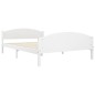 vidaXL Estructura de cama de madera maciza de pino blanco 140x200 cm vidaXL Estructura de cama de madera maciza de pino blanco 140x200 cm
