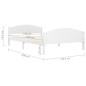 vidaXL Estructura de cama de madera maciza de pino blanco 140x200 cm vidaXL Estructura de cama de madera maciza de pino blanco 140x200 cm