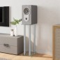 vidaXL Soportes de altavoces 2 uds vidrio templado plateado 4 pilares vidaXL Soportes de altavoces 2 uds vidrio templado plateado 4 pilares