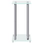 vidaXL Soportes de altavoces 2 uds vidrio templado plateado 4 pilares vidaXL Soportes de altavoces 2 uds vidrio templado plateado 4 pilares