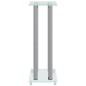 vidaXL Soportes de altavoces 2 uds vidrio templado plateado 4 pilares vidaXL Soportes de altavoces 2 uds vidrio templado plateado 4 pilares