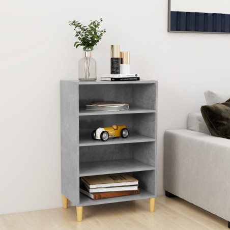 vidaXL Aparador de madera contrachapada gris hormigón 57x35x90 cm