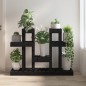 vidaXL Soporte para plantas madera maciza pino negro 104,5x25x77,5 cm vidaXL Soporte para plantas madera maciza pino negro 104,5x25x77,5 cm