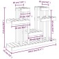 vidaXL Soporte para plantas madera maciza pino negro 104,5x25x77,5 cm vidaXL Soporte para plantas madera maciza pino negro 104,5x25x77,5 cm