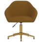 vidaXL Silla de comedor giratoria de terciopelo marrón