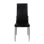 vidaXL Sillas de comedor 4 unidades cuero sintético negro
