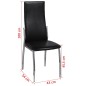 vidaXL Sillas de comedor 4 unidades cuero sintético negro