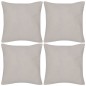 4 fundas beige para cojines de algodón, 40 x 40 cm 4 fundas beige para cojines de algodón, 40 x 40 cm