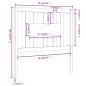 vidaXL Cabecero madera maciza de pino marrón miel 96x4x100 cm vidaXL Cabecero madera maciza de pino marrón miel 96x4x100 cm