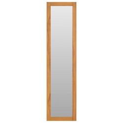 vidaXL Espejo de pared con estantes madera de teca maciza 30x30x120 cm