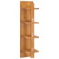 vidaXL Espejo de pared con estantes madera de teca maciza 30x30x120 cm