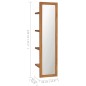 vidaXL Espejo de pared con estantes madera de teca maciza 30x30x120 cm