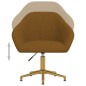 vidaXL Silla de comedor giratoria de terciopelo marrón