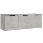 vidaXL Mueble de TV madera contrachapada gris hormigón 102x35x36,5 cm vidaXL Mueble de TV madera contrachapada gris hormigón 102x35x36,5 cm