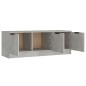 vidaXL Mueble de TV madera contrachapada gris hormigón 102x35x36,5 cm vidaXL Mueble de TV madera contrachapada gris hormigón 102x35x36,5 cm