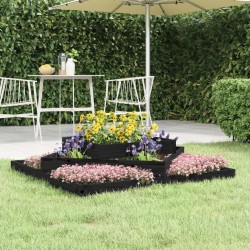 vidaXL Jardinera madera maciza de pino negro 112x112x27 cm