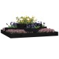 vidaXL Jardinera madera maciza de pino negro 112x112x27 cm vidaXL Jardinera madera maciza de pino negro 112x112x27 cm