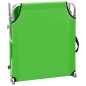vidaXL Tumbona plegable con toldo aluminio verde vidaXL Tumbona plegable con toldo aluminio verde
