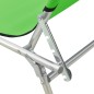 vidaXL Tumbona plegable con toldo aluminio verde vidaXL Tumbona plegable con toldo aluminio verde