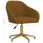 vidaXL Silla de comedor giratoria de terciopelo marrón
