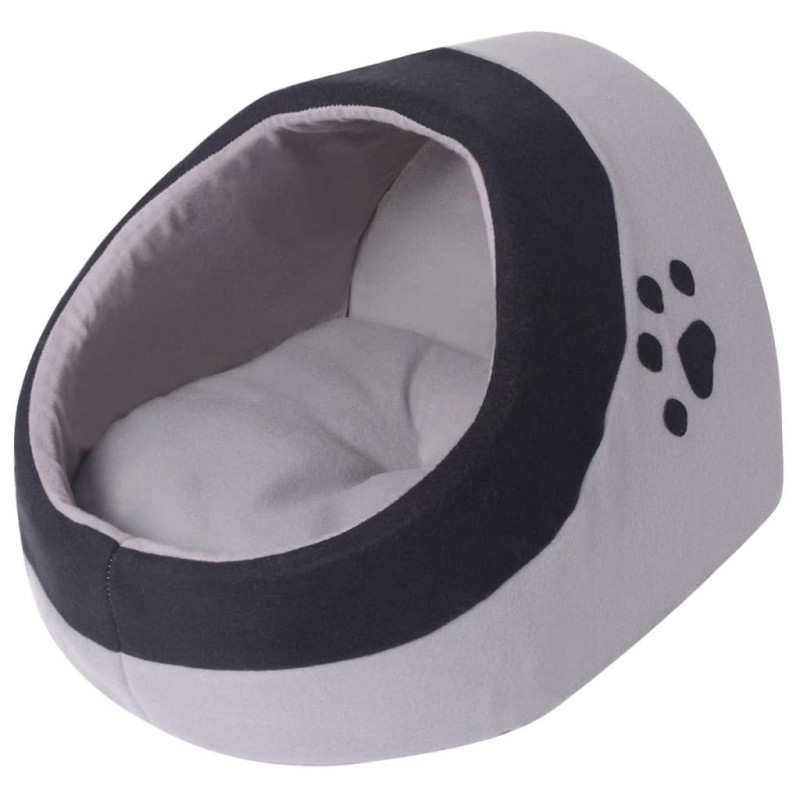 vidaXL Cama cubo para gatos tamaño L gris y negra vidaXL Cama cubo para gatos tamaño L gris y negra