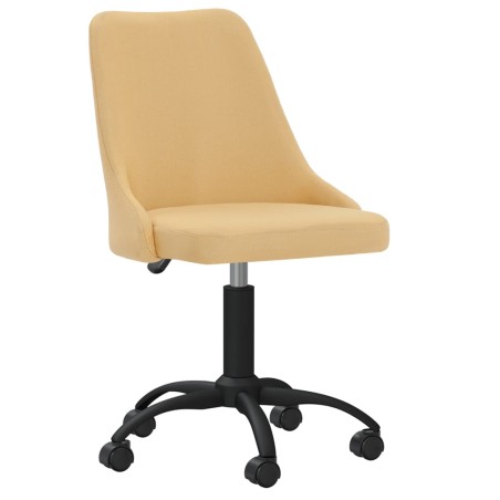 vidaXL Sillas de comedor giratorias 2 unidades tela amarillo