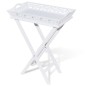 vidaXL Mesa auxiliar con bandeja blanca vidaXL Mesa auxiliar con bandeja blanca