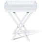 vidaXL Mesa auxiliar con bandeja blanca vidaXL Mesa auxiliar con bandeja blanca
