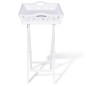 vidaXL Mesa auxiliar con bandeja blanca vidaXL Mesa auxiliar con bandeja blanca