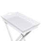 vidaXL Mesa auxiliar con bandeja blanca vidaXL Mesa auxiliar con bandeja blanca