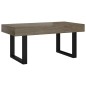 vidaXL Mesa de centro MDF y hierro gris y negro 90x45x40 cm vidaXL Mesa de centro MDF y hierro gris y negro 90x45x40 cm