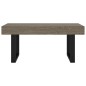 vidaXL Mesa de centro MDF y hierro gris y negro 90x45x40 cm vidaXL Mesa de centro MDF y hierro gris y negro 90x45x40 cm