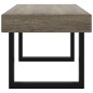 vidaXL Mesa de centro MDF y hierro gris y negro 90x45x40 cm vidaXL Mesa de centro MDF y hierro gris y negro 90x45x40 cm